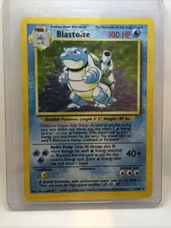 Blastoise Base Set Holo 2/102 1999 Pokemon WOTC - Image 1