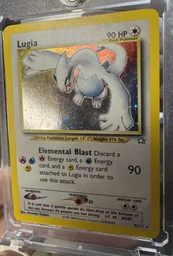 Pokemon Lugia Neo Genesis Holo Card 9/111, RAW - Image 3