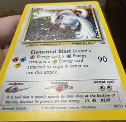 Pokemon Lugia Neo Genesis Holo Card 9/111, RAW - Image 4