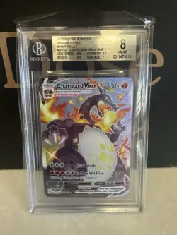 2021 Pokemon Shining Fates SV107 Charizard VMAX Shiny Vault BGS 8 NM-MT - Image 1