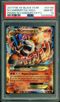 2017 POKEMON XY PROMO XY198 M CAMERUPT EX - HOLO GEM MT PSA 10 PREMIUM - Image 1