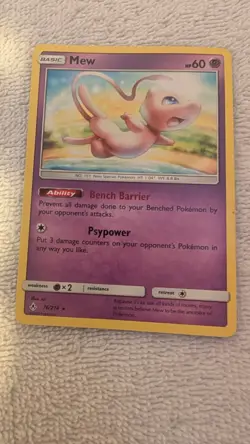 Pokemon TCG Mew 76/214 Unbroken Bonds Non-Holo Card - Image 1