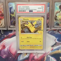 PSA 10 GEM MINT Pikachu Holo 025 McDonald's 25th Anniversary 2021 Pokemon TCG - Image 1