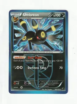 Pokemon Tcg Umbreon 64/116 Plasma Freeze Non Holo LP - Image 1