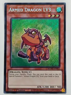 YuGiOh - MZMU-EN063 Armed Dragon LV3 - Secret Rare - Image 1