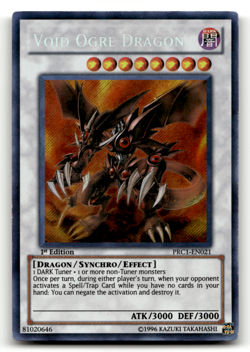 Void Ogre Dragon PRC1-EN021 1st Edition Secret Rare 2012 Premium Collection Tin - Image 1