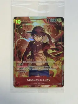 One Piece Monkey D. Luffy ST10-006 Alt Art SR Promo Sealed Pack Fresh PSA Ready - Image 1