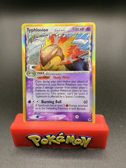 Typhlosion Delta Species Reverse Holo EX Dragon Frontiers Card 12/101 Damaged HP - Image 1