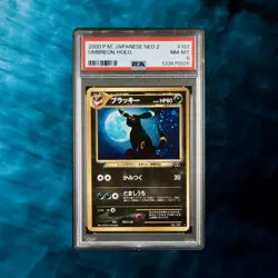 2000 Pokemon Umbreon Holo Card Japanese NEO 2 PSA 8 #197 Rare Fresh Grade 📈 - Image 1