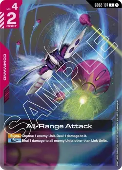 All-Range Attack GD02-107 Gundam Card Game Dual Impact Holofoil Rare Near Mint - Image 2