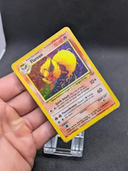 Flareon 3/64 Holo Jungle Set Pokemon Card WOTC Played - Image 2