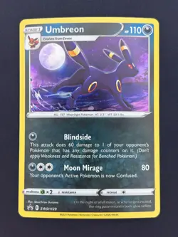 Umbreon SWSH129 - Black Star Promo - Near Mint NM Holo Pokemon Card - Image 1