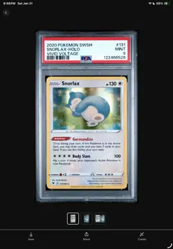 Pokemon TCG Snorlax Vivid Voltage Holo Card 131/185 Rare PSA 9 - Image 1