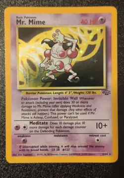 Possible PSA 9-10. Mr. Mime Holo Rare 1999 Pokemon Card #6 - Image 1