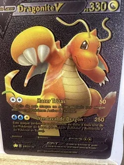 Dragonite V Black Foil🕺 Fan Art🕺German Card - Image 1