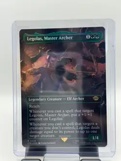 MTG, Legolas, Master Archer FOIL (Borderless) NM 435 the Lord of the Rings LOTR - Image 1