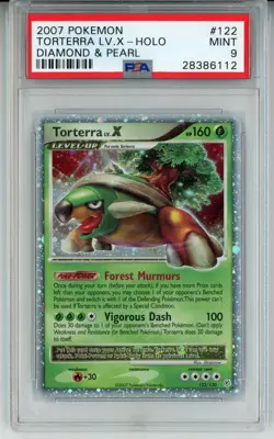 POKEMON DIAMOND & PEARL TORTERRA LV X #122 ULTRA RARE HOLO PSA 9 MINT #28386112 - Image 1