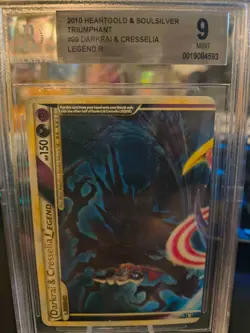 BGS 9 MINT Darkrai & Cresselia LEGEND Triumphant Top 99/102 Holo Pokemon Card - Image 1