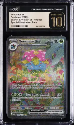 2023 POKEMON SCARLET & VIOLET 151 #198 VENUSAUR EX CGC 10 PERFECT - Image 1