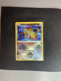 pokemon card Radiant Jirachi 120/195 Radiant Rare SWSH12: Silver Tempest - Image 1