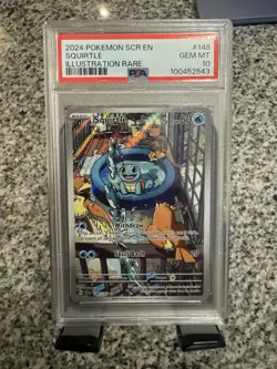 Pokemon TCG Squirtle Illustration Rare Card Stellar Crown 148/142 Psa 10 READ!! - Image 1