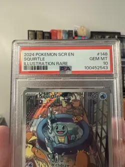 Pokemon TCG Squirtle Illustration Rare Card Stellar Crown 148/142 Psa 10 READ!! - Image 4