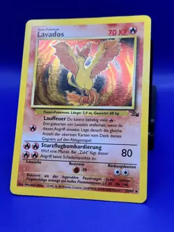 German Lavados Pokemon Fossil Set HOLO Moltres 12/62 US Seller LP-MP - Image 3
