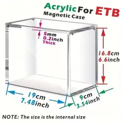 4x Pokemon Elite Trainer Box ETB Acrylic Magnetic Display Storage Case UV SAFE - Image 4