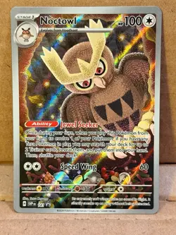 Pokemon TCG Noctowl ETB Exclusive Stellar Crown Black Star Promo 141 - Image 1