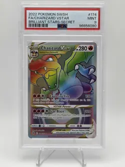 Pokemon Charizard VSTAR Secret Rare Holo PSA 9 174/172 Brilliant Stars 2022 - Image 2