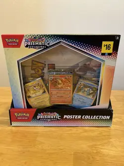 Pokemon TCG Prismatic Evolutions Poster Collection Display Sealed Case 6 Boxes - Image 1