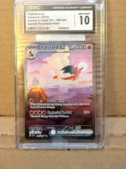 CHARIZARD EX 151 SET Special Illustration Rare #199 CGC 10 Pokemon - Image 1