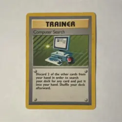Pokemon Computer Search Rare Trainer Base Set 71/102 English Wizards 1999 - Image 1