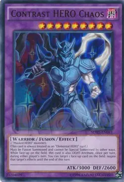 Yugioh - Contrast HERO Chaos - Ultra Rare NM - Free Holographic Card - Image 1