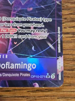 One Piece TCG English OP10-071 Donquixote Doflamingo Alt Art SR - Image 5