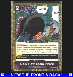 Slow Slow Beam Sword 2025 One Piece Best Vol. 2 PRB02 Texture Holo OP07-076 - Image 1