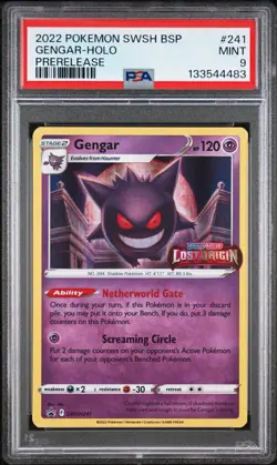 Gengar - (Prerelease) SWSH241 SWSH: Sword & Shield Promo Cards Holo PSA 9 - Image 1