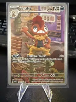 Pokemon TCG Scrafty Card 139/086 White Flare Illustration Rare English - Image 1