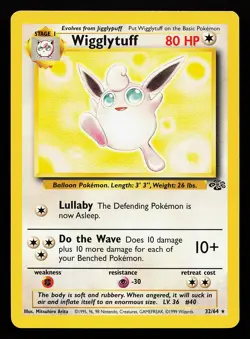 Wigglytuff 32/64 Rare Jungle Pokemon Card - Image 1