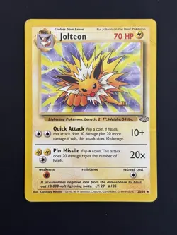 Pokemon TCG Jolteon Jungle Card 20/64 Regular Rare Non-Holo - Image 1