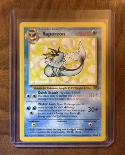 Vaporeon 28/64 Jungle Unlimited Non-Holo Rare Vintage Pokemon TCG Card - LP+ - Image 1
