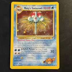Pokemon TCG Misty's Tentacruel Gym Heroes Holo Card 10/132 Vintage WotC - Image 1