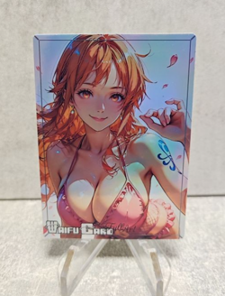 Nami Trading Card Waifu Goddess Story Anime Girl holo Karte Manga Full Art - Image 1