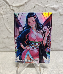 Nezuko Trading Card Waifu Goddess Story Anime Girl holo Karte Manga Full Art - Image 1
