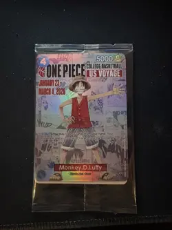 One Piece Monkey D. Luffy US Voyage College Basketball Promo Card - Image 3