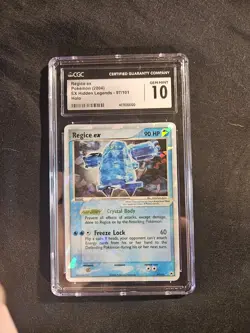 CGC 10 GEM MINT Regice ex 2004 EX Hidden Legends 97/101 Holo Pokemon Card - Image 1