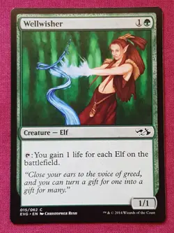 Magic The Gathering DUEL DECKS ANTHOLOGY ELVES VS GOBLINS WELLWISHER card MTG - Image 1