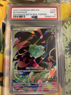 Pokemon TCG Bulbasaur IR 133/132 Mega Evolutions Stamped Promo Card Psa 9 - Image 1