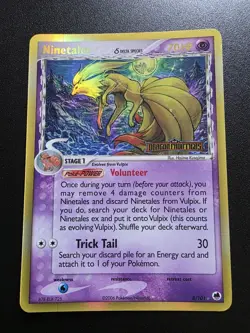 Ninetales 8/101 EX Dragon Frontiers Reverse Holo Stamped Pokemon Card Vintage NM - Image 1