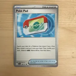 Poke Pad Pokemon Card TCG 198/217 Near Mint Trainer Item Pokemon Card - Image 1